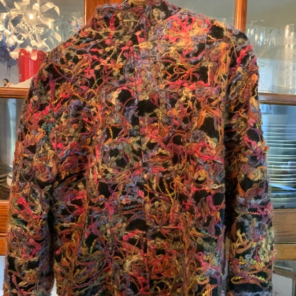 Canvasbacks vintage knit blazer with wood button - Picture 7 of 7